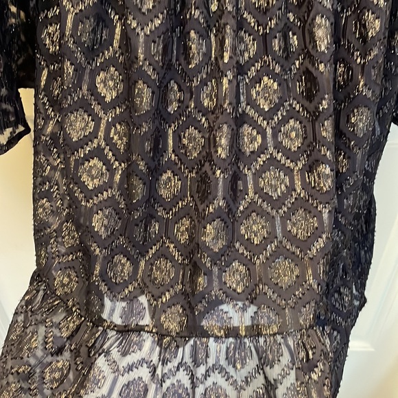 Blue off the shoulder dress. - Picture 4 of 6